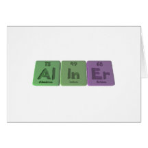 Aliner-Al-In-Er-Aluminium-Indium-Erbium Greeting Cards