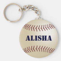 Alisha Baseball Keychain