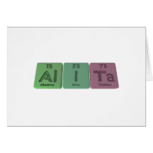 Alita as Aluminium Iodine Tantalum Greeting Card
