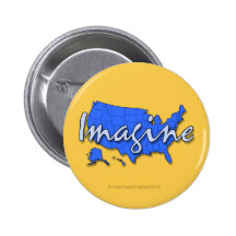 All 50 States Blue Buttons