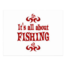 ALL ABOUT FISHING POST CARD