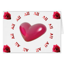 All about love greeting card