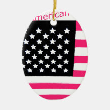 All American USA Flag for Girls Ornaments