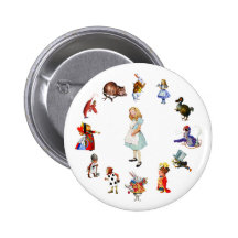 ALL AROUND ALICE PINBACK BUTTONS