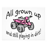 All Grown Up And Still Playing In Dirt Girls Quad Invitations