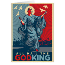 All Hail the God-King Personalised Greeting Card