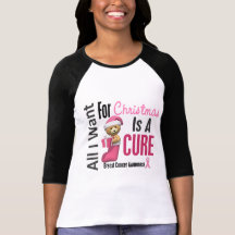All I Want For Christmas Breast Cancer Tees