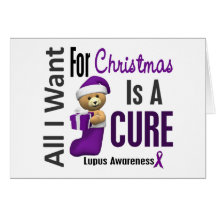 All I Want For Christmas Lupus Greeting Cards