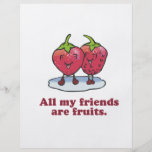 ALL MY FRIENDS ARE FRUITS FLYER DESIGN