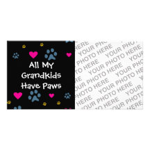 All My Grandkids-Grandchildren Have Paws Personalized Photo Card
