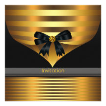 All Occasion Black Gold Party Invitation Template