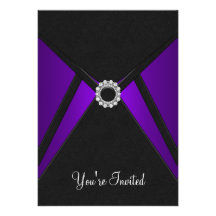 All Occasion Black Purple Invitation Template