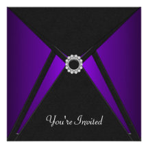 All Occasion Black Purple Invitation Template