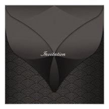 All Occasion Black Satin Party Template Custom Invite