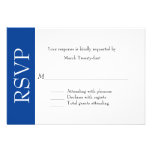 All Purpose Blue & White RSVP Card Custom Invitations