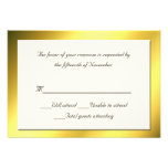 All Purpose Cream and Gold Response Card Personalised Invites