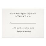All Purpose Winter White Response Card Invitations