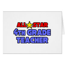 All Star 4th Grade Teacher Cards