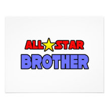 All Star Brother Personalised Invite