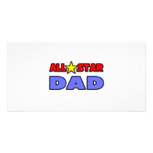 All Star Dad Photo Card Template