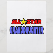 All Star Granddaughter Personalised Flyer