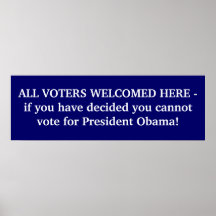 ALL VOTERS WELCOMED Poster