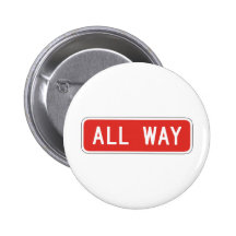 All Way Street Sign Pin
