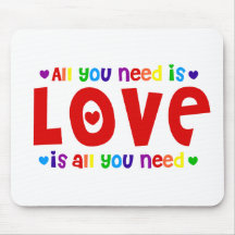 All you Need is Love Mouse Mat