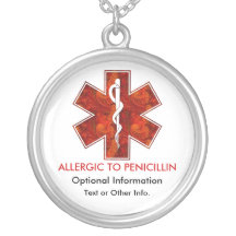 Allergic to Penicillin Medical   Necklace