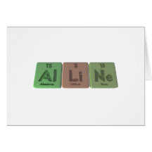 Alline as Aluminium Lithium Neon Greeting Card