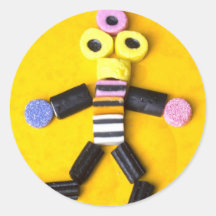 Allsorts Sweeties Round Stickers