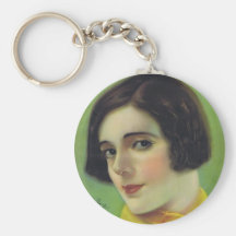 Alma Rubens Silent Movie Star Keychain
