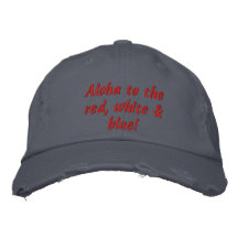 Aloha 4th of July Hat Embroidered Baseball Caps