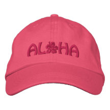 Aloha Hibiscus Embroidered Hats
