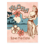 Aloha Hula Girl STD Postcard
