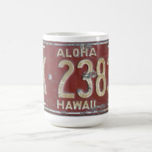 Aloha License Plate Mug