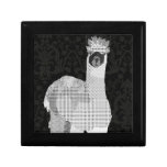 Alpaca Art Black & White Box Jewelry Box