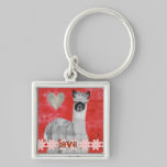 Alpaca  Art Love Keychain keychains