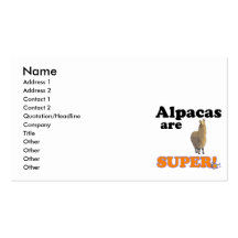 alpacas are super business card template