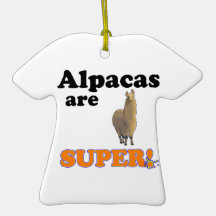 alpacas are super christmas ornament