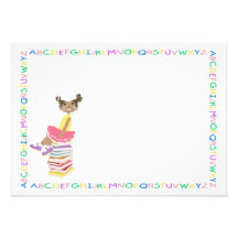 Alphabet Border Kindergarten or Preschool Graduati Personalized Invite