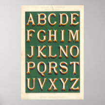 Alphabet (Lettres capitales fantaisies) Posters