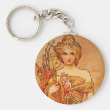 Alphonse (Alfons) Mucha  Bouquet Keychains