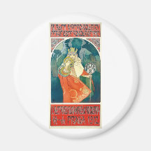 Alphonse Mucha  6th Sokol Festival, 1912 Fridge Magnets