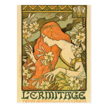 Alphonse Mucha Art Deco Postcards