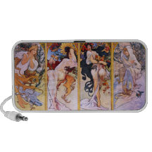 Alphonse Mucha art Notebook Speakers