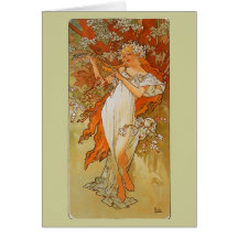 Alphonse Mucha - Art Nouveau - Spring Card