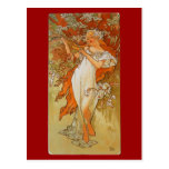 Alphonse Mucha - Art Nouveau - Spring Postcard