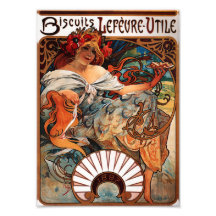 Alphonse Mucha Biscuits Lefevre Utile Print Photographic Print