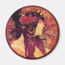 Alphonse Mucha Donna Orechini Magnet
